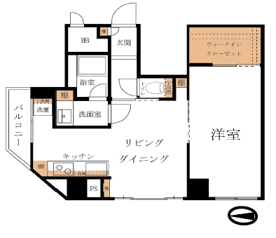 フォンテーヌ目黒5階-間取り