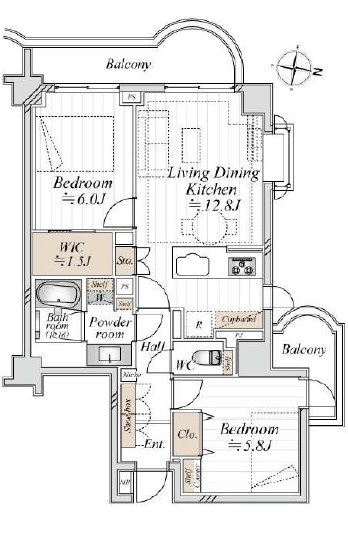 朝日マンション駒場-間取り