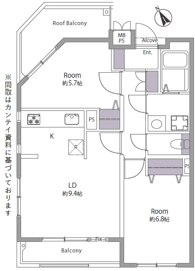ナイスアーバン中野方南町-間取り