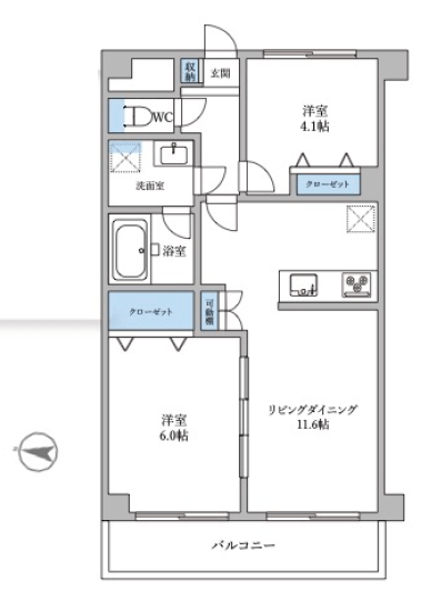 ライオンズプラザ方南町-間取り