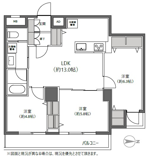 朝日プラザ代々木山手2階-間取り
