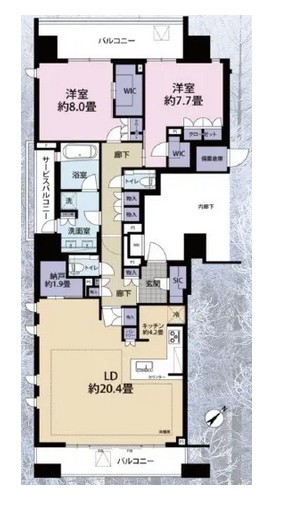 グランリビオ表参道-間取り