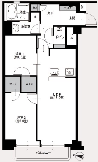 シャンボール第2目黒-間取り