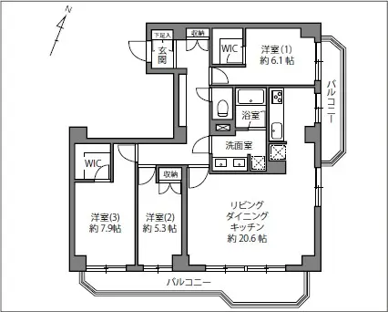 シーアイマンション駒場(A棟・B棟) -間取り