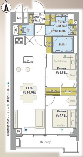 シャンボール南中野-間取り
