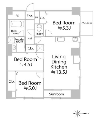 パールハイツ笹塚-間取り