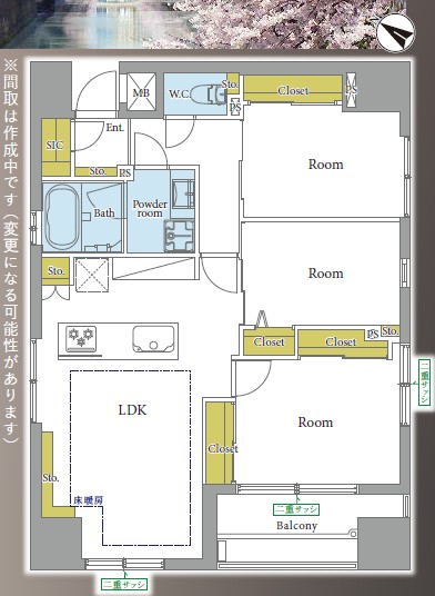 ダイアパレスシェルトワレ目黒-間取り