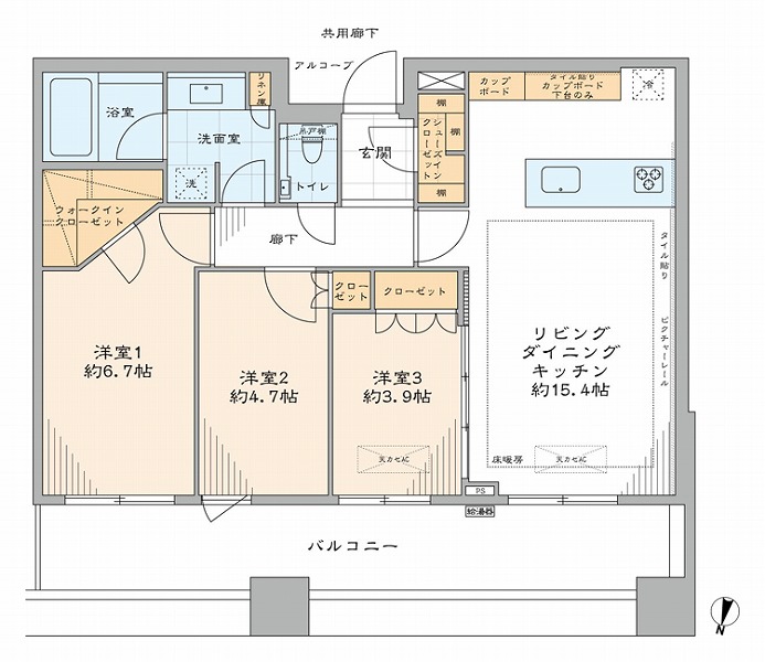テラス渋谷美竹-間取り