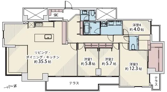 代々木パークサイド-間取り
