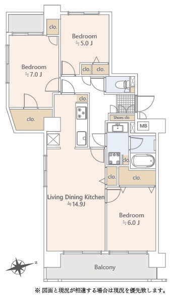代々木公園パークホームズ11階-間取り