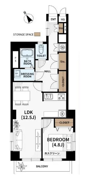 方南町セントラルマンション7階-間取り