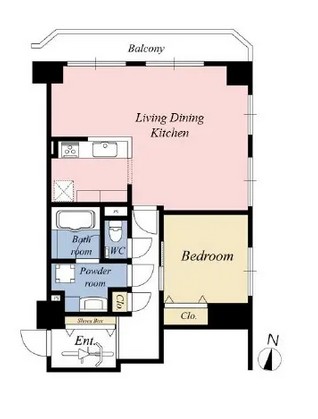 朝日広尾マンション-間取り