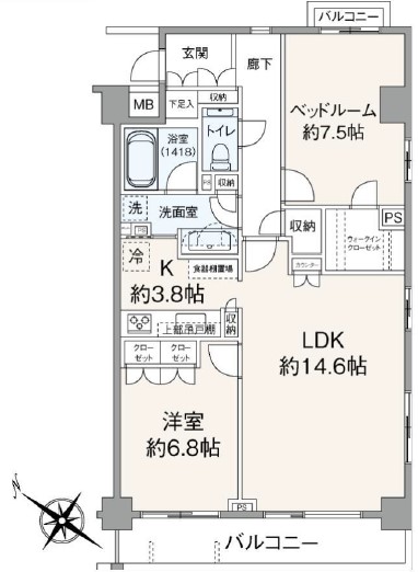 サンクタスガーデン目黒-間取り