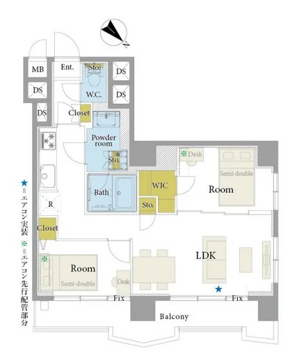 シャトレー代々木309号室-間取り