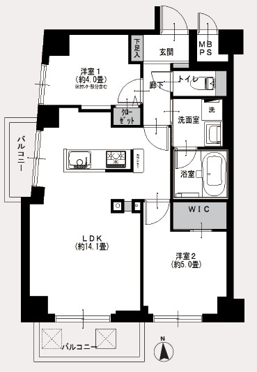 ルモン広尾6階-間取り