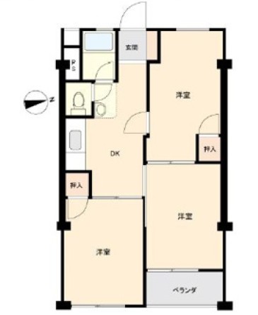 代々木第2コーポラス4階-間取り