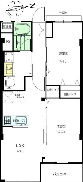 代々木第2コーポラス-間取り