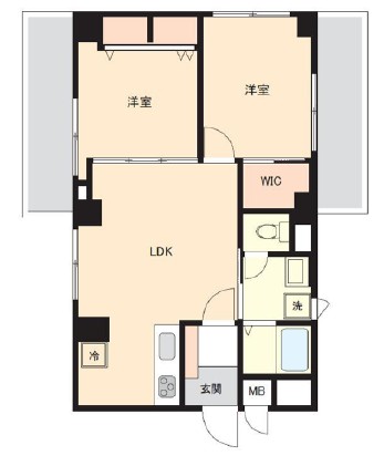 日商岩井方南町マンション6階-間取り