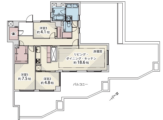 マンション広尾台10階-間取り