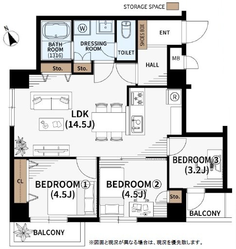 朝日プラザ代々木山手-間取り