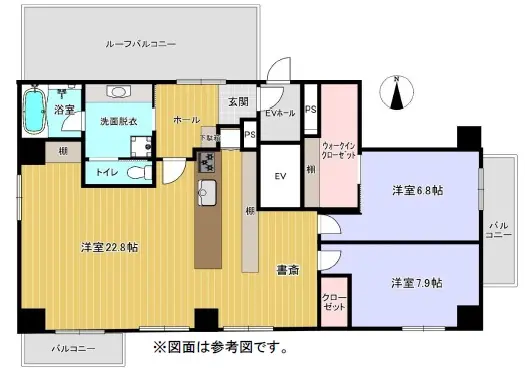 朝日プラザ代々木山手8階ペントハウス-間取り