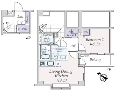 松濤ホームズ-間取り