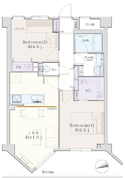 ライオンズガーデン幡ヶ谷-間取り