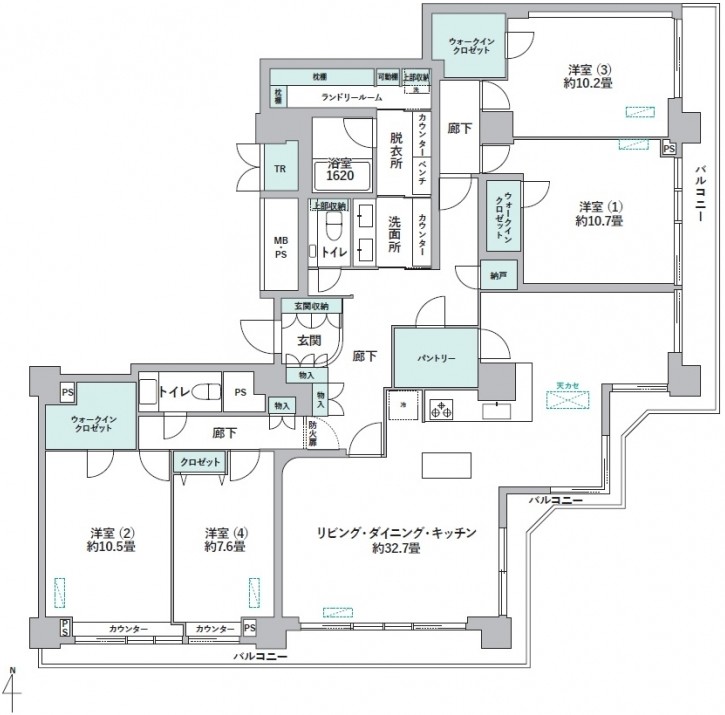 なかのサンクォーレタワー2603-間取り