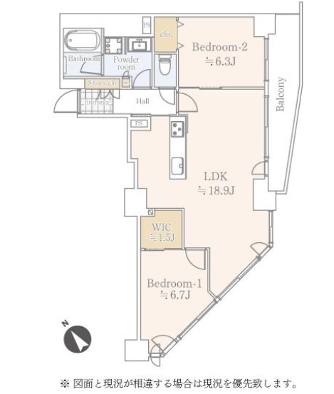 パークタワー東中野-間取り