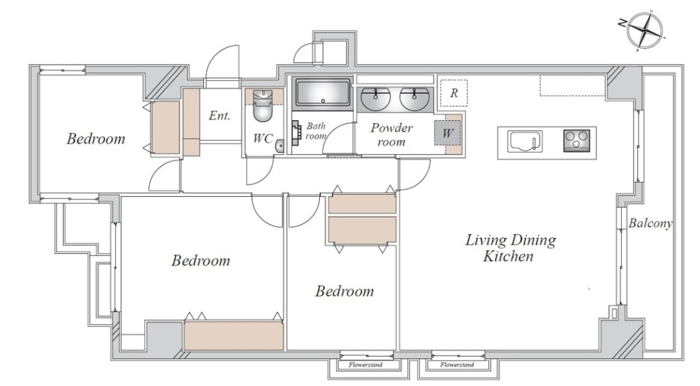朝日広尾マンション-間取り