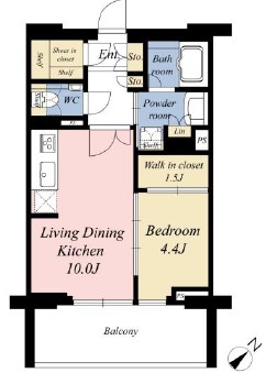 アトラス青山レジデンシャル201号室-間取り