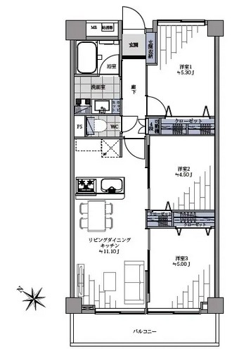 シェトワ代々木-間取り