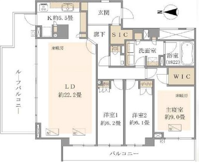 パークコート渋谷大山町ザプラネ（悠邸）-間取り