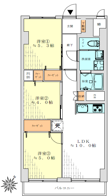 中野ソレイユ-間取り