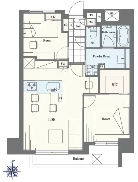 中野桃園シティハウス-間取り