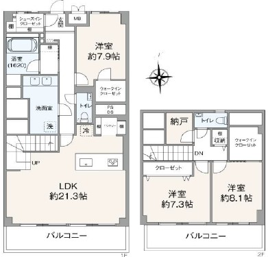 広尾マンション616号室-間取り