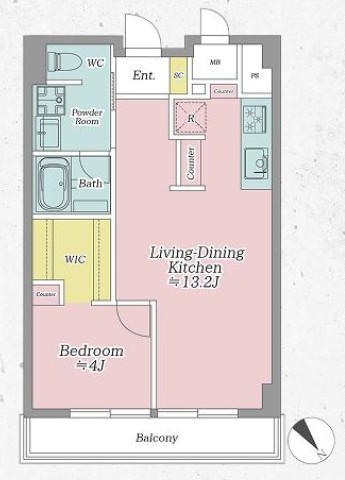 朝日中目黒マンション12階-間取り