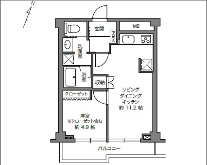 朝日第2中目黒マンション-間取り