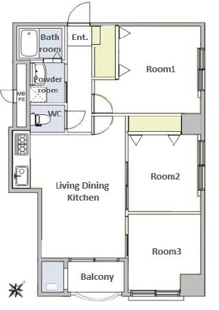 豊栄新都心マンション-間取り
