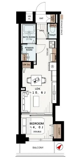 グランドパーク代々木-間取り