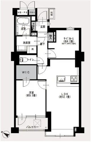 グランドメゾン幡ヶ谷1階-間取り