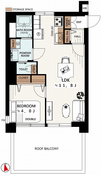 シャンボール中野-間取り