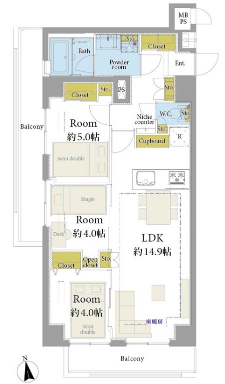 ハイホーム目黒-間取り