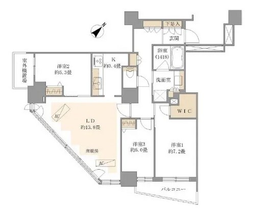 パークタワー東中野-間取り