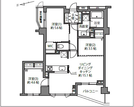 中野文園パークハウス-間取り