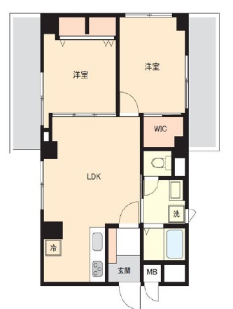 日商岩井方南町マンション609号室-間取り