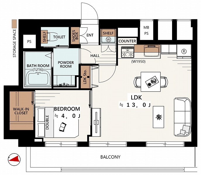 ハイホーム目黒801号室-間取り