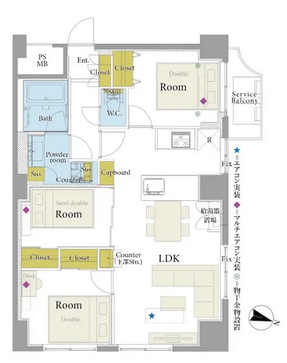 パールハイツ笹塚706号室-間取り