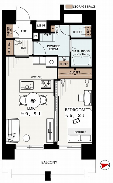 ラグジュアリーアパートメント東中野Ⅱ-間取り