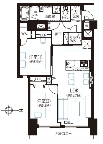 方南ファミリーコーポ-間取り